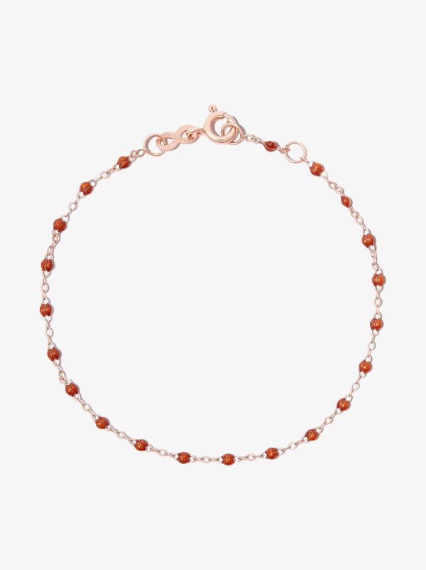 Gigi Clozeau 18K rose gold Classic Gigi Fauve beaded bracelet | Browns Fine Bracelets