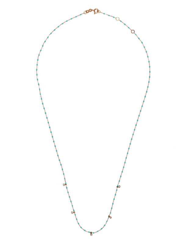 Gigi Clozeau 18K rose gold Mini Gigi diamond necklace | Browns Fine Necklaces