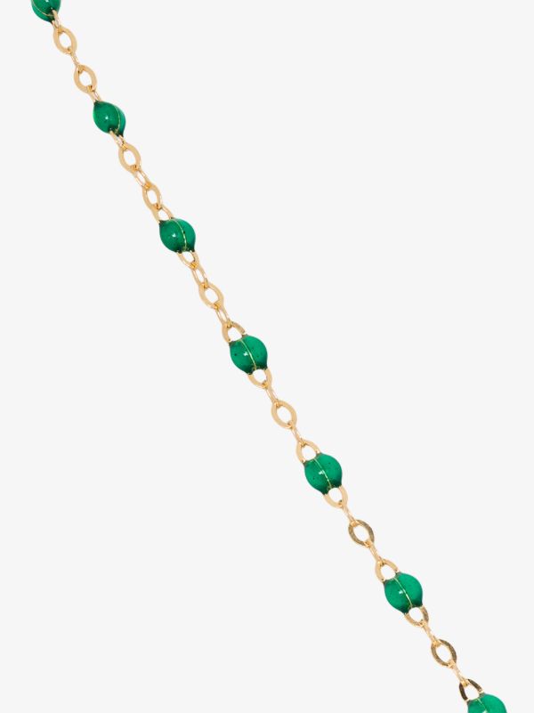 Gigi Clozeau 18K Yellow Gold And Green Beaded Necklace | Browns Fine Necklaces