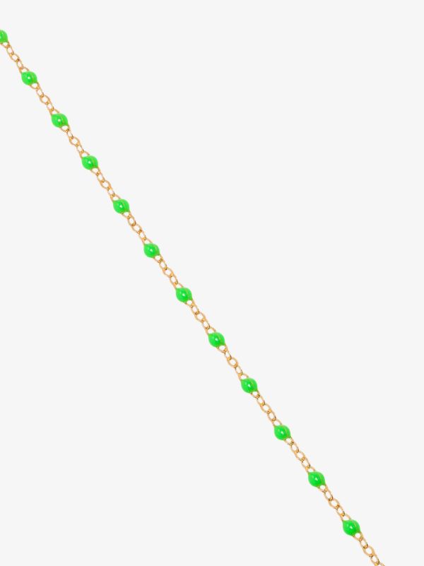 Gigi Clozeau 18K Yellow Gold And Green Beaded Necklace | Browns Fine Necklaces
