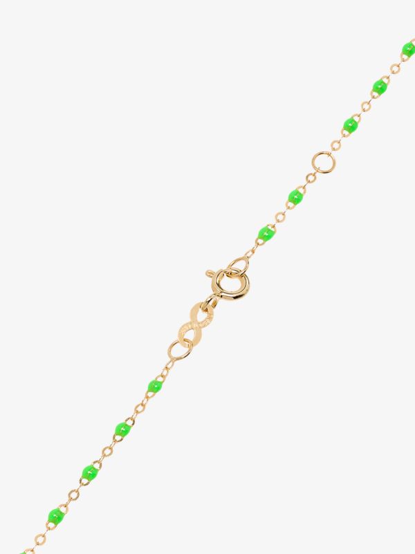 Gigi Clozeau 18K Yellow Gold And Green Beaded Necklace | Browns Fine Necklaces