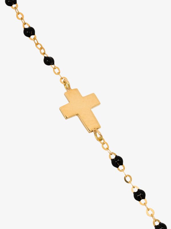 Gigi Clozeau 18K Yellow Gold Cross Beaded Bracelet | Browns Fine Bracelets