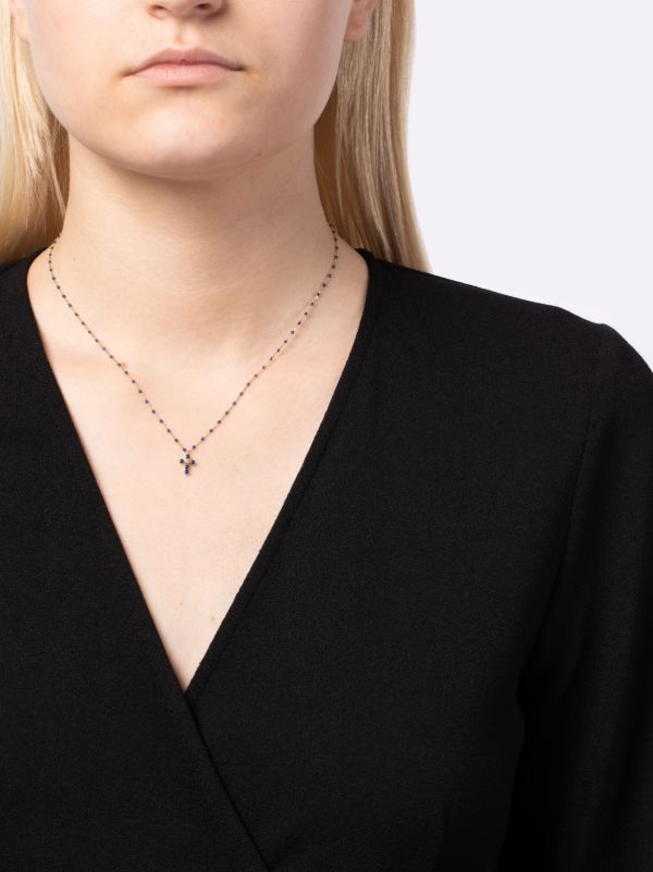 Gigi Clozeau 18K Yellow Gold Cross Diamond Necklace | Browns Fine Necklaces
