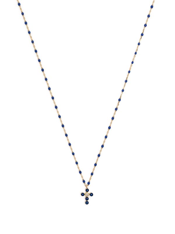 Gigi Clozeau 18K yellow gold Cross diamond necklace | Browns Fine Necklaces
