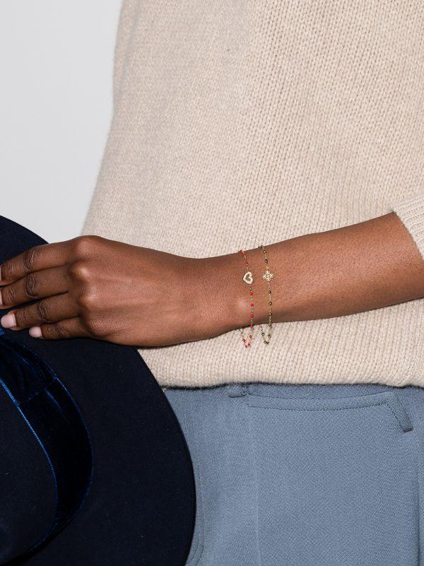 Gigi Clozeau 18K Yellow Gold Lucky Clover Classic Gigi 17 CM Diamond Bracelet | Browns Fine Bracelets