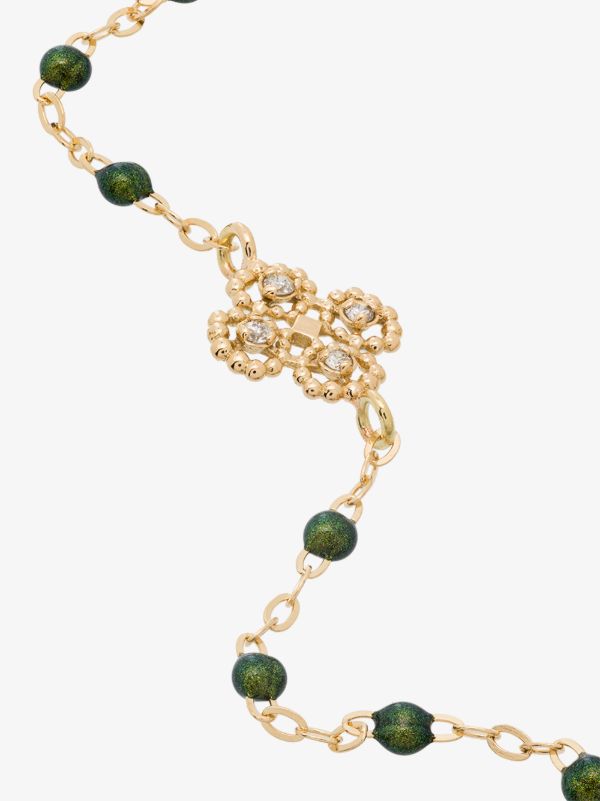 Gigi Clozeau 18K Yellow Gold Lucky Clover Classic Gigi 17 CM Diamond Bracelet | Browns Fine Bracelets