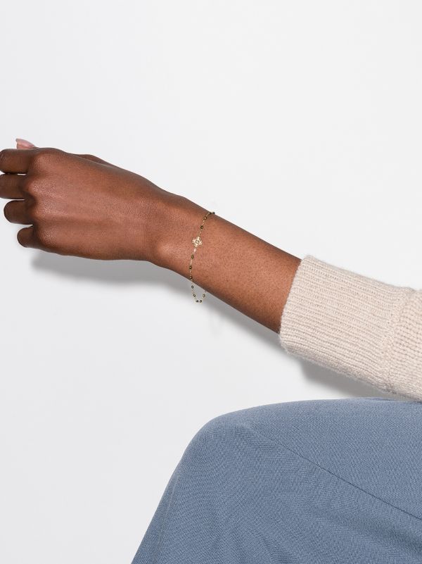 Gigi Clozeau 18K Yellow Gold Lucky Clover Classic Gigi 17 CM Diamond Bracelet | Browns Fine Bracelets