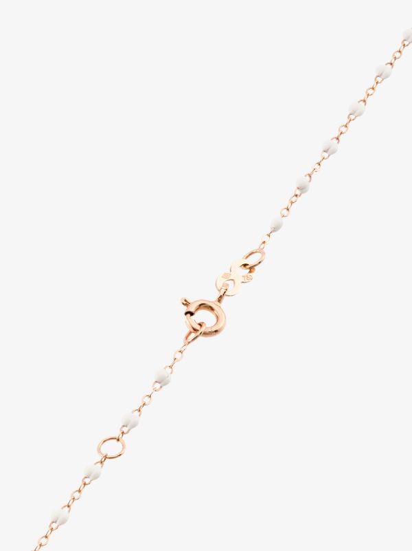 Gigi Clozeau White 18kt Rose Gold Beaded Necklace | Browns Necklaces