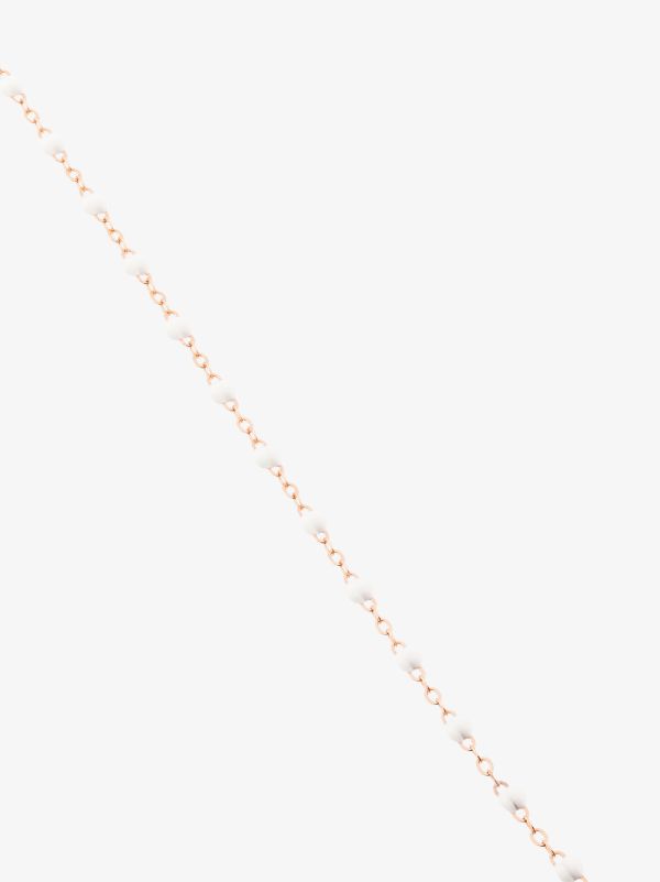 Gigi Clozeau White 18kt Rose Gold Beaded Necklace | Browns Necklaces