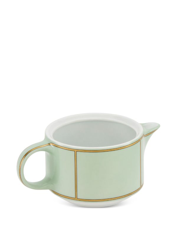 GINORI 1735 Green Diva Porcelain Milk Pitcher | Browns Cups & Tea Sets