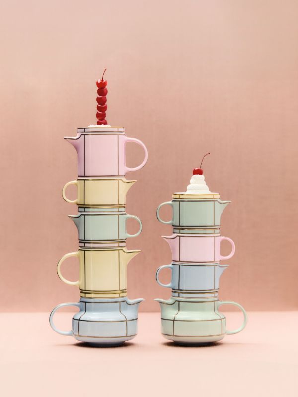 GINORI 1735 Green Diva Porcelain Milk Pitcher | Browns Cups & Tea Sets