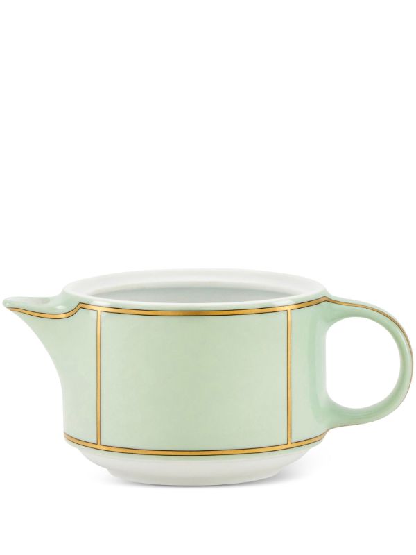 GINORI 1735 Green Diva Porcelain Milk Pitcher | Browns Cups & Tea Sets