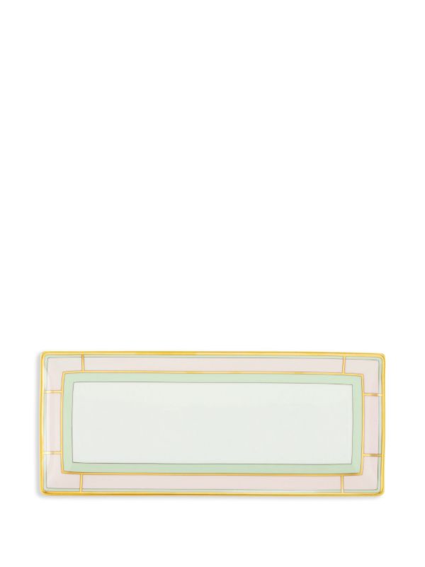 GINORI 1735 Pink Diva Porcelain Rectangular Tray | Browns Decorative Trays & Plates