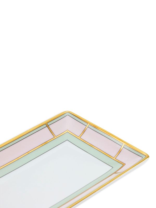 GINORI 1735 Pink Diva Porcelain Rectangular Tray | Browns Decorative Trays & Plates