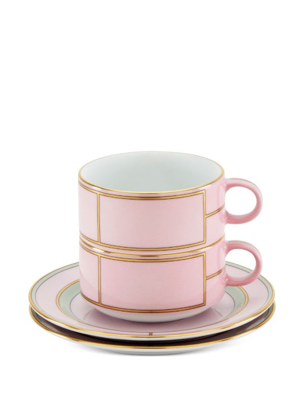 GINORI 1735 Pink Diva Porcelain Tea Set | Browns Cups & Tea Sets