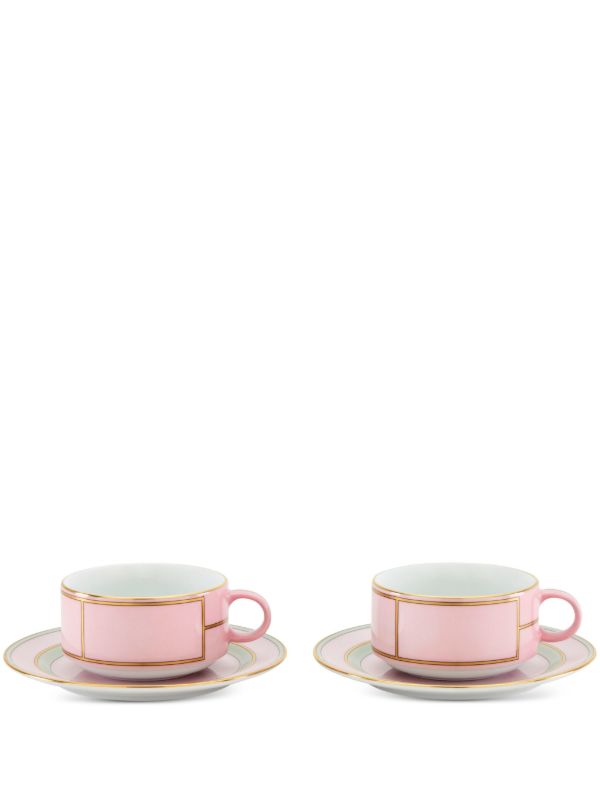 GINORI 1735 Pink Diva Porcelain Tea Set | Browns Cups & Tea Sets