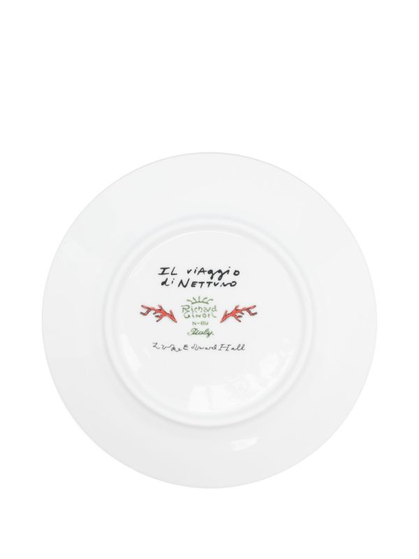 GINORI 1735 Pink Il Viaggio Di Nettuno Porcelain Bread Plate | Browns Plates & Bowls