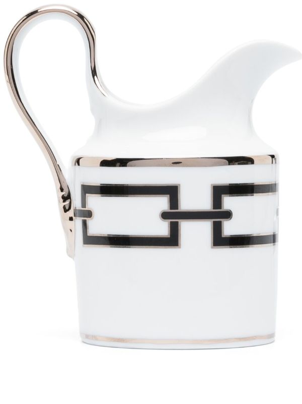 GINORI 1735 white Catene Nero porcelain milk jug | Browns Kitchen Accessories