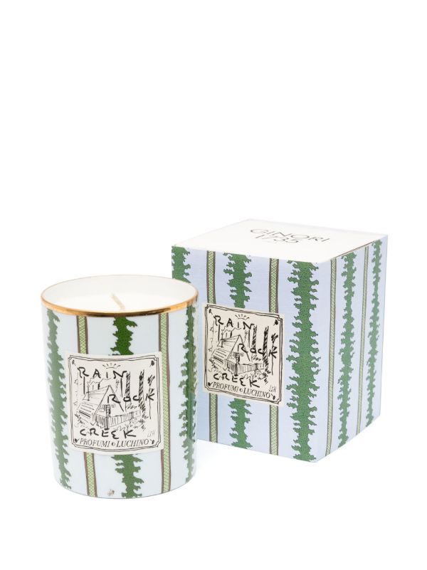 GINORI 1735 X Luke Edward Hall Green Rain Rock Creek Candle | Browns Candles