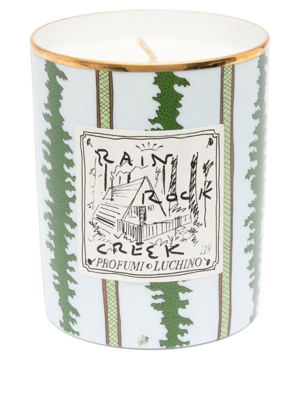 GINORI 1735 X Luke Edward Hall Green Rain Rock Creek Candle | Browns Candles