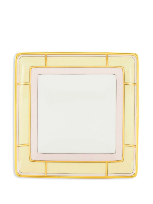 GINORI 1735 Yellow Diva Porcelain Square Tray | Browns Decorative Trays & Plates