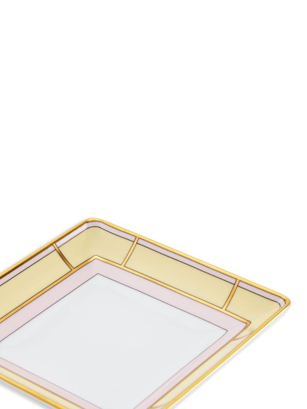 GINORI 1735 Yellow Diva Porcelain Square Tray | Browns Decorative Trays & Plates