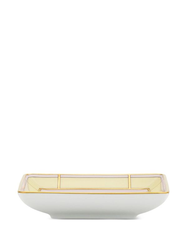 GINORI 1735 Yellow Diva Porcelain Square Tray | Browns Decorative Trays & Plates