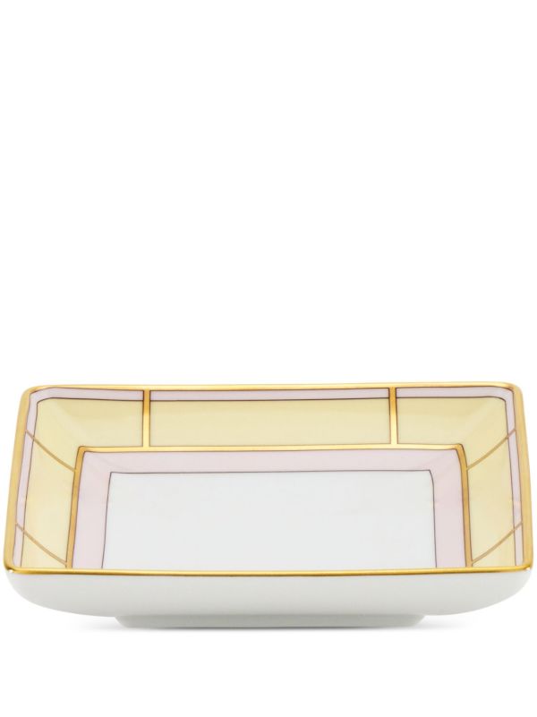 GINORI 1735 Yellow Diva Porcelain Square Tray | Browns Decorative Trays & Plates
