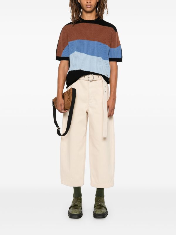 Glass Cypress Black Colour-Block T-Shirt | Browns Knitted Sweaters