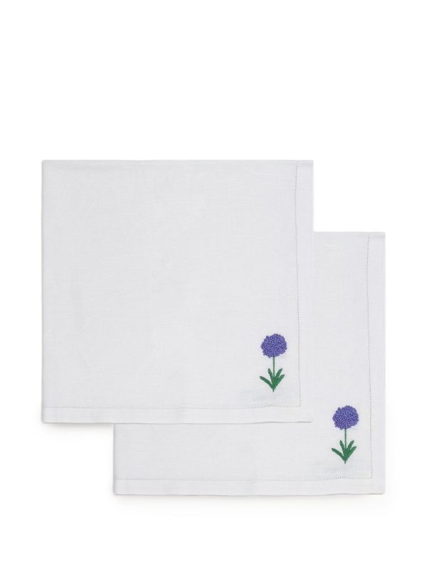 Gohar World floral-embroidered napkins (set of two) | Browns Table Linen