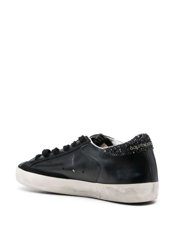 Golden Goose Black Super Star Leather Sneakers | Browns Sneakers