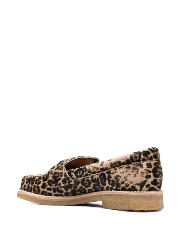 Golden Goose Brown Jerry Leopard-Print Leather Loafers | Browns Loafers
