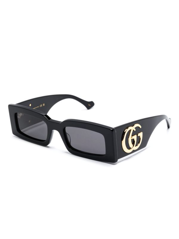 Gucci Eyewear Black Gene GG Sunglasses | Browns Sunglasses