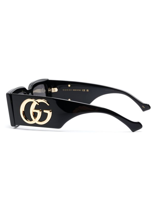 Gucci Eyewear Black Gene GG Sunglasses | Browns Sunglasses