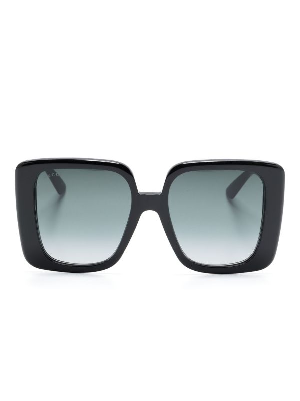 Gucci Eyewear black oversize square-frame sunglasses | Browns Sunglasses