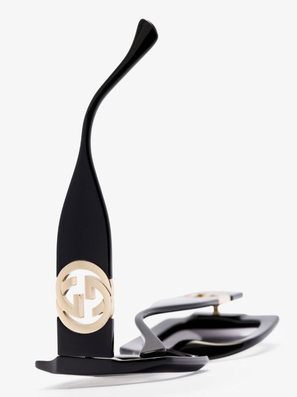 Gucci Eyewear Black Oversized Square Sunglasses | Browns Sunglasses