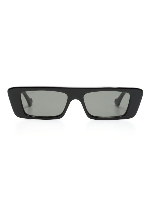 Gucci Eyewear black rectangular-frame sunglasses | Browns Sunglasses