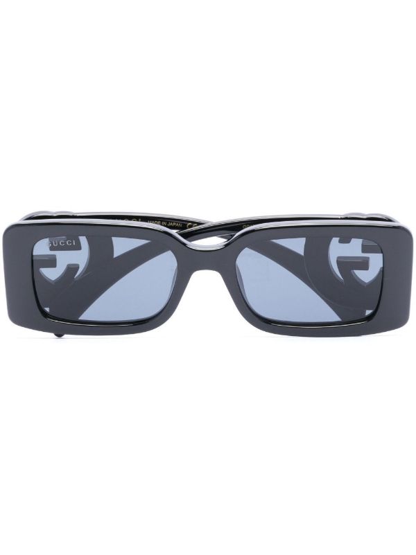 Gucci Eyewear black rectangular sunglasses | Browns Sunglasses