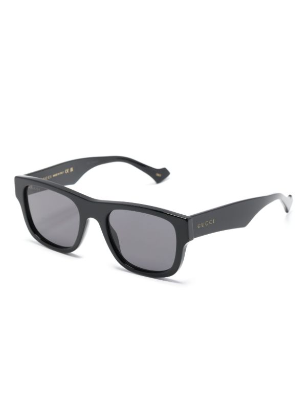 Gucci Eyewear Black Square-Frame Acetate Sunglasses | Browns Sunglasses