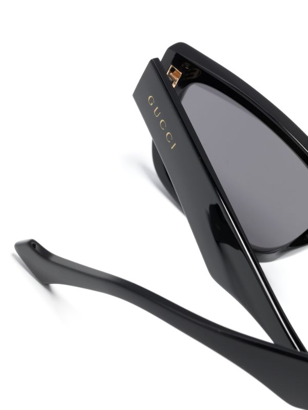Gucci Eyewear Black Square-Frame Acetate Sunglasses | Browns Sunglasses