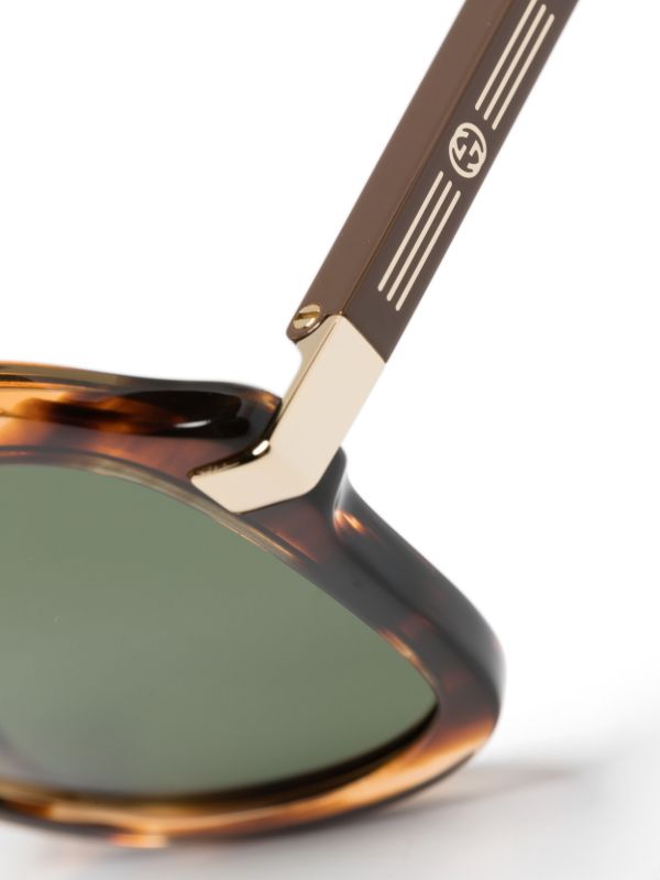 Gucci Eyewear Brown Pilot-frame Sunglasses | Browns Sunglasses