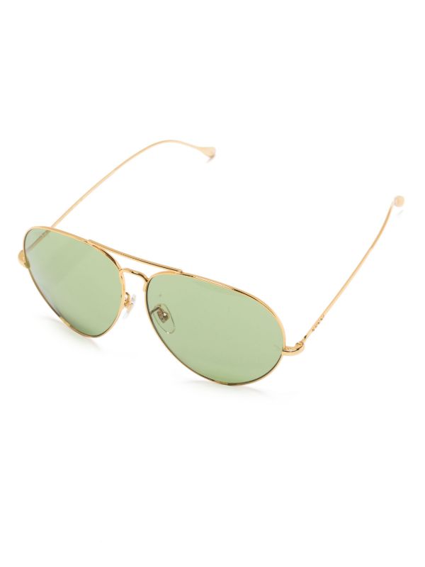 Gucci Eyewear Gold-tone Pilot-frame Sunglasses | Browns Sunglasses