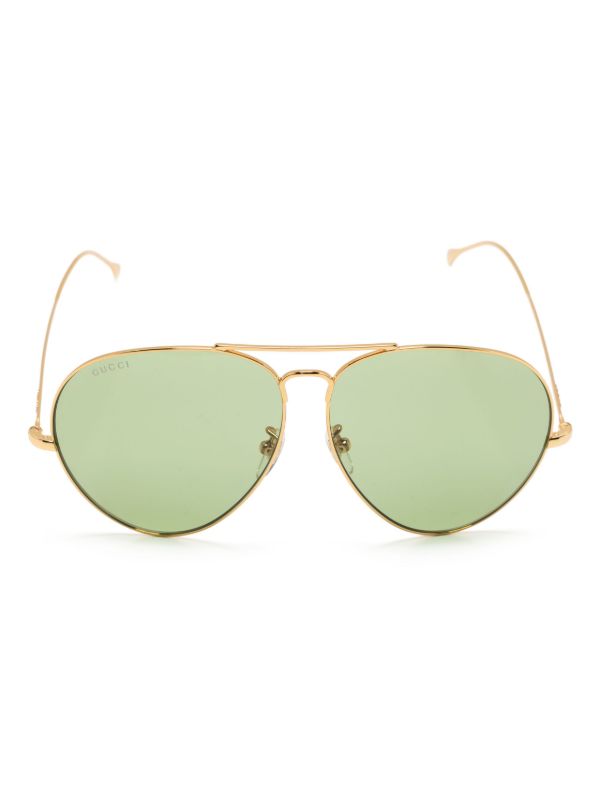 Gucci Eyewear gold-tone pilot-frame sunglasses | Browns Sunglasses