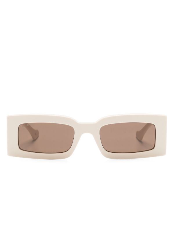 Gucci Eyewear Neutral Gene GG Rectangle Sunglasses | Browns Sunglasses