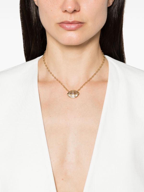 Harwell Godfrey 18K Yellow Gold Cleopatra’s Eye Diamond And Amethyst Necklace | Browns Fine Necklaces