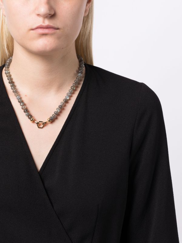 Harwell Godfrey 18K Yellow Gold Foundation Labradorite Beaded Necklace | Browns Fine Necklaces