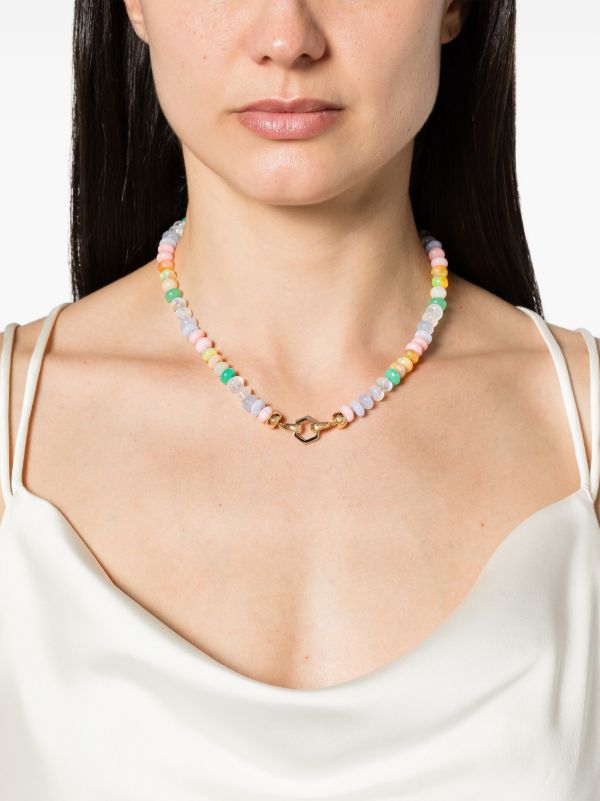 Harwell Godfrey 18K Yellow Gold Pastel Bead Foundation Necklace | Browns Fine Necklaces