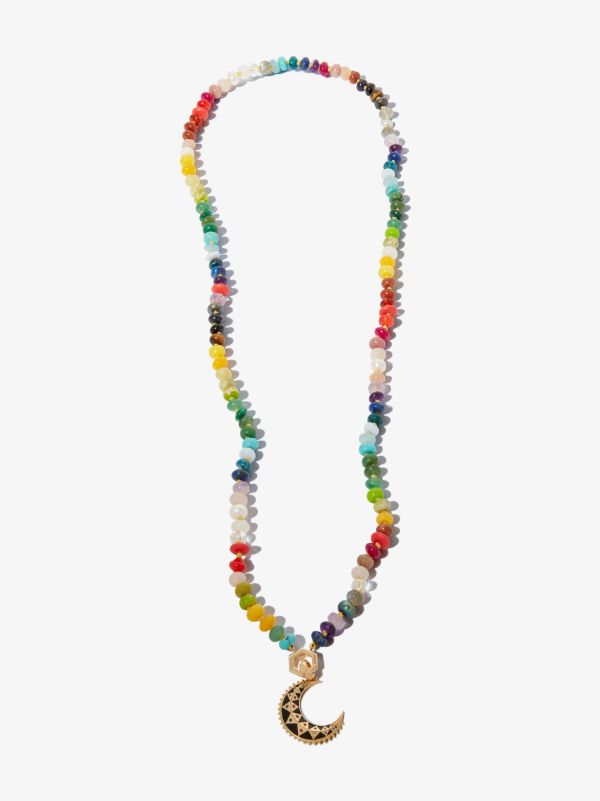 Harwell Godfrey 18K yellow gold rainbow gemstone beaded necklace | Browns Fine Necklaces