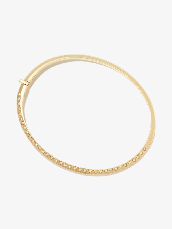 Harwell Godfrey 18K Yellow Gold Skinny Talisman Diamond Bangle Bracelet | Browns Fine Bracelets