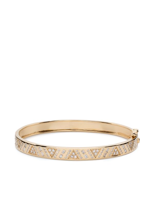 Harwell Godfrey 18K Yellow Gold Stardust Diamond Bangle Bracelet | Browns Fine Bracelets